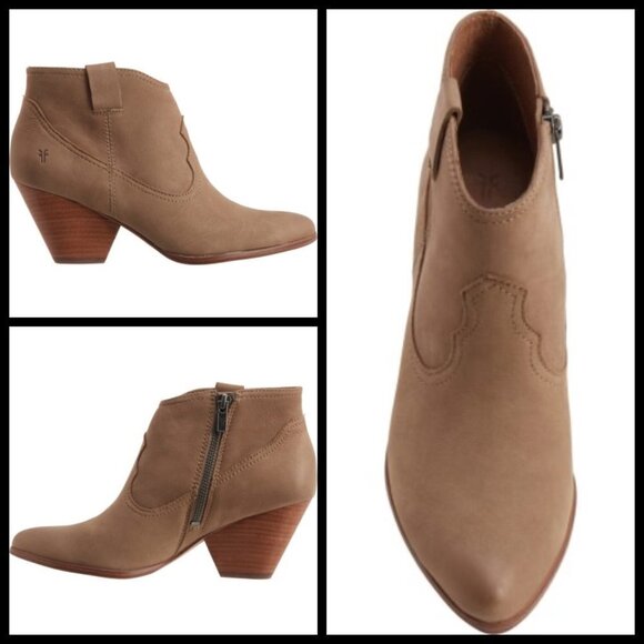 💕FRYE💕 Rory Bootie Ash Cowboy Ankle Western Boots Pointed Toe Leather 10 NWOT - Picture 2 of 16